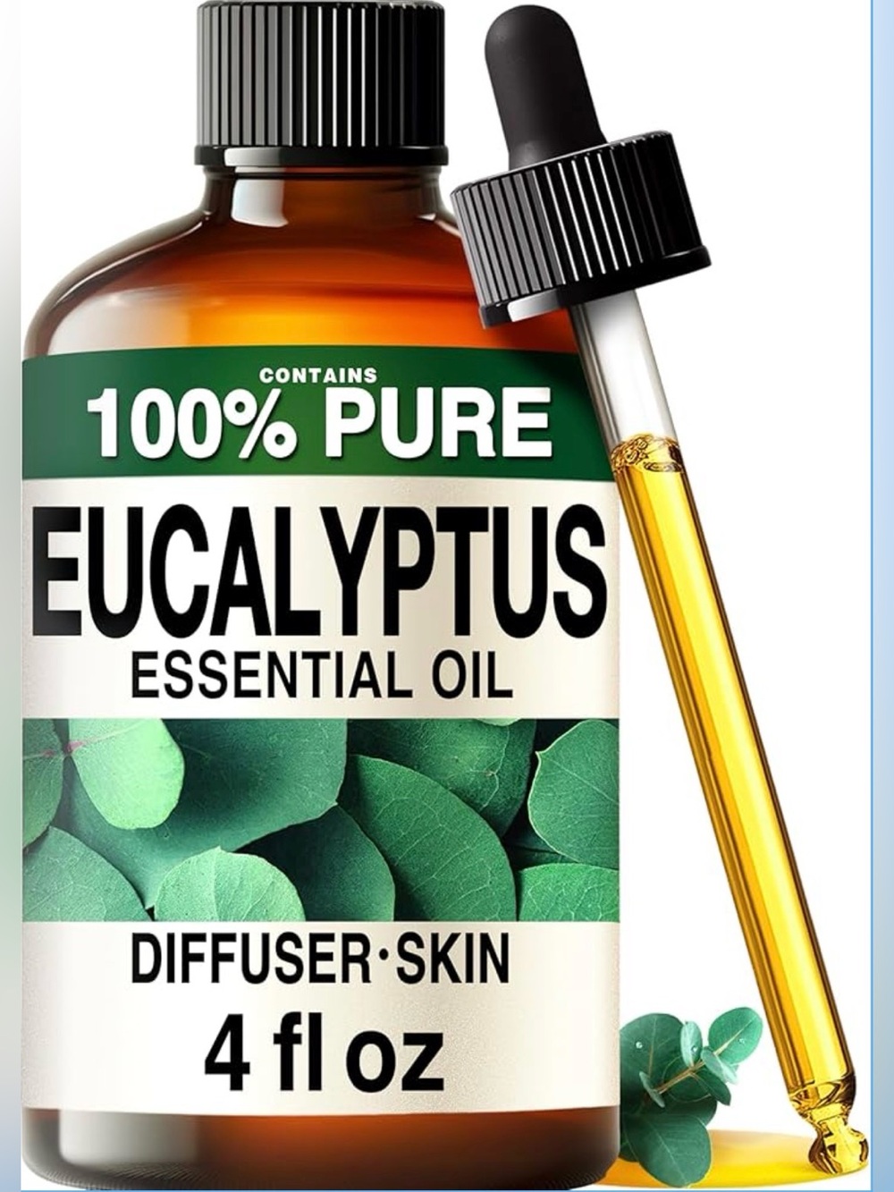 100% Pure Eucalyptus Oil - 4 Fl Oz Eucalyptus Essential Oils